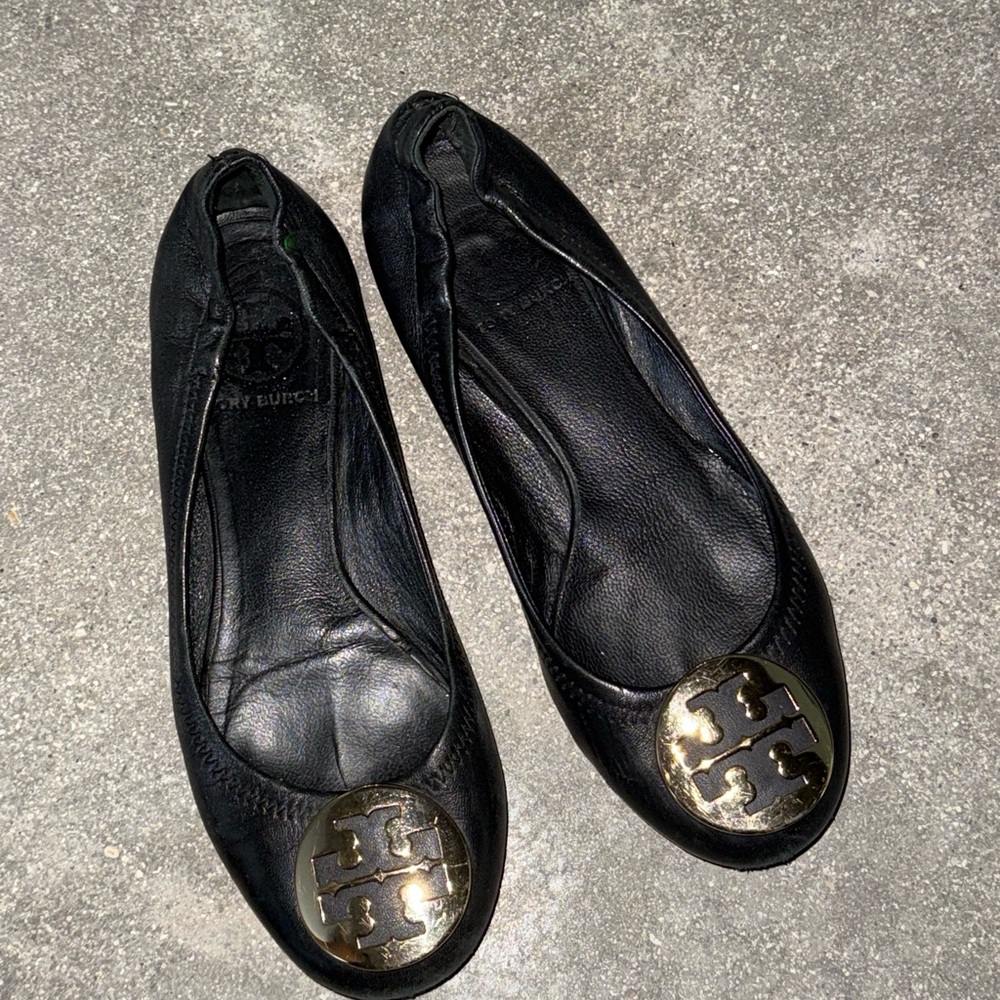 Tory Burch Black Ballet Flats